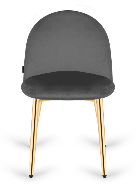 Krzesło tapicerowane GLORIA DARK GREY VELVET GOLD