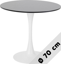 Stół okrągły VICTORY BLACK 70 cm MILK