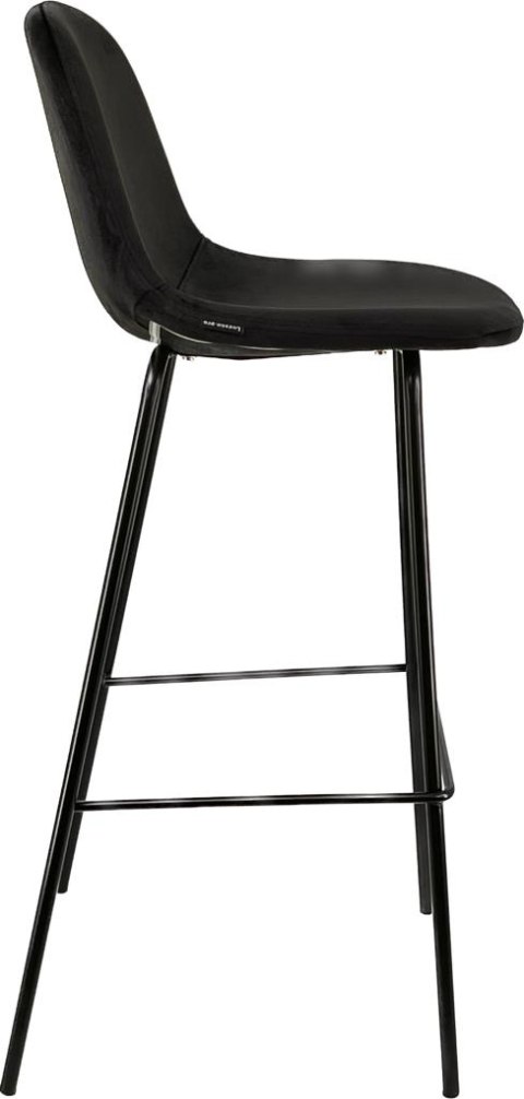 Krzesło barowe VINCENTO BLACK VELVET hoker BAR Krzesło barowe VINCENTO BLACK VELVET hoker BAR