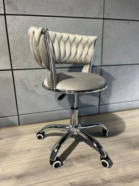 Krzesło obrotowe warkocz TRECCIA OFFICE GREY VELVET Krzesło obrotowe warkocz TRECCIA OFFICE GREY VELVET