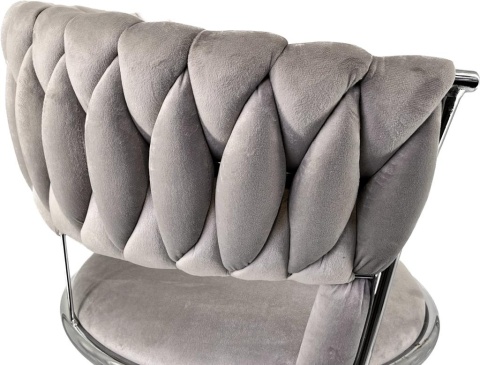 Krzesło obrotowe warkocz TRECCIA OFFICE GREY VELVET Krzesło obrotowe warkocz TRECCIA OFFICE GREY VELVET