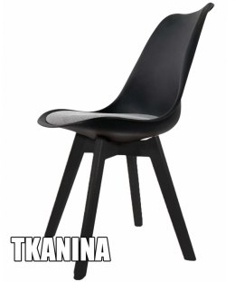 Krzesło skandynawskie MONZA BLACK Pro SMOKE II GATUNEK