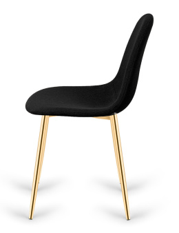 Krzesło tapicerowane GIULIA BLACK FABRIC GOLD