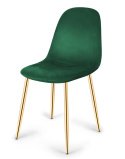Krzesło tapicerowane GIULIA VELVET GREEN GOLD