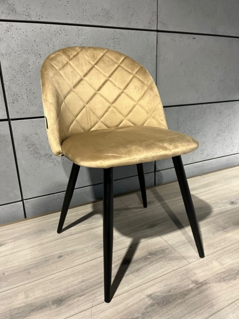 Krzesło tapicerowane GLORIA DIAMOND BEIGE VELVET OUTLET Krzesło tapicerowane GLORIA DIAMOND BEIGE VELVET OUTLET
