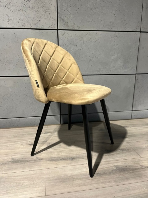 Krzesło tapicerowane GLORIA DIAMOND BEIGE VELVET OUTLET Krzesło tapicerowane GLORIA DIAMOND BEIGE VELVET OUTLET