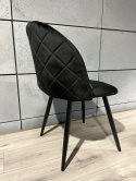 Krzesło tapicerowane GLORIA DIAMOND BLACK VELVET