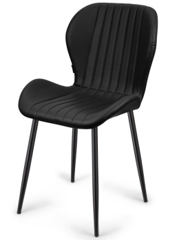 Krzesło tapicerowane MONTI BLACK PU II GATUNEK