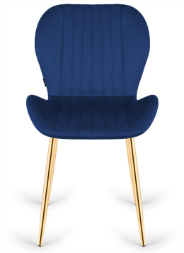 Krzesło tapicerowane MONTI VELVET BLUE GOLD