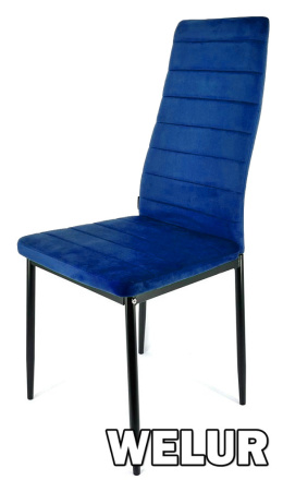 Krzesło tapicerowane VALVA LINE VELVET BLUE