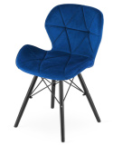 Krzesło tapicerowane VASTO BLUE VELVET SMOKE