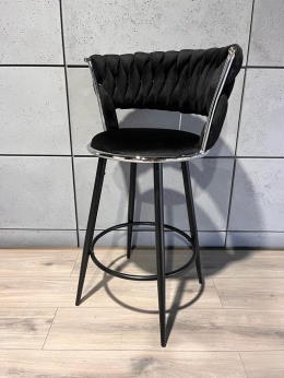 Krzesło barowe ASTI BLACK TRECCIA hoker BAR