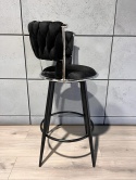Krzesło barowe ASTI BLACK TRECCIA hoker BAR