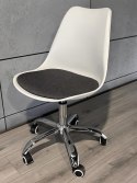 Krzesło obrotowe MONZA OFFICE WHITE + GREY FABRIC II