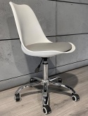 Krzesło obrotowe MONZA OFFICE WHITE + GREY PU