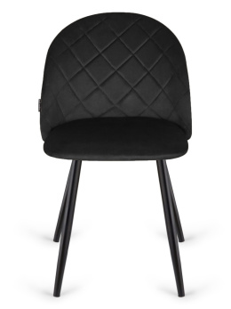 Krzesło tapicerowane GLORIA DIAMOND BLACK VELVET