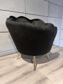 Krzesło Fotel Muszla Lugano DONNA VELVET BLACK