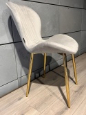 Krzesło tapicerowane MONTI VELVET GREY GOLD