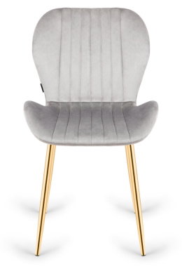 Krzesło tapicerowane MONTI VELVET GREY GOLD