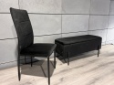 Krzesło tapicerowane VALVA DUO BLACK VELVET
