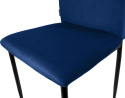 Krzesło tapicerowane VALVA DUO VELVET BLUE