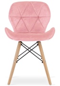 Krzesło tapicerowane VASTO PINK VELVET