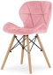 Krzesło tapicerowane VASTO WOOD PINK VELVET