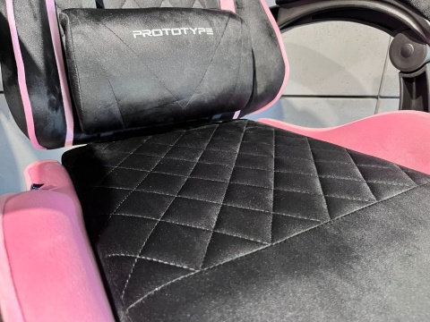 Fotel obrotowy gamingowy XL POKER PRO PINK ALCANTARA