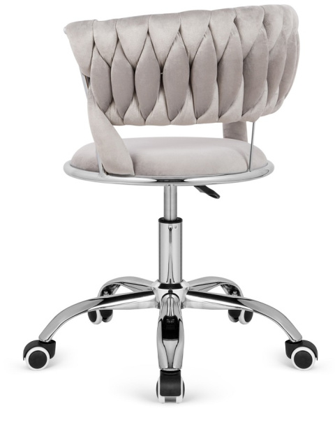 Krzesło obrotowe warkocz TRECCIA OFFICE GREY VELVET Krzesło obrotowe warkocz TRECCIA OFFICE GREY VELVET