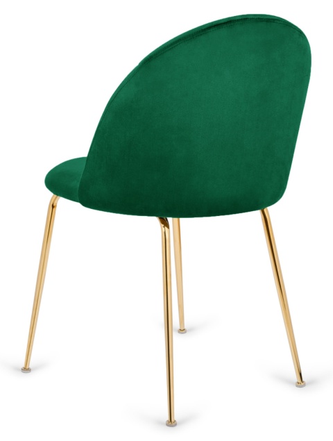 Krzesło tapicerowane CAMILA GREEN VELVET GOLD