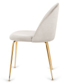 Krzesło tapicerowane CAMILA GREY VELVET GOLD