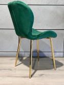Krzesło tapicerowane MONTI VELVET GREEN GOLD
