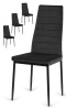 Krzesło tapicerowane zestaw 4 VALVA LINE VELVET BLACK