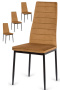Krzesło tapicerowane zestaw 4 VALVA LINE VELVET TRUFLE