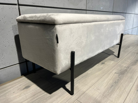 PUFA kufer Lugano LUZZI GREY VELVET 95 PUFA kufer Lugano LUZZI GREY VELVET 95