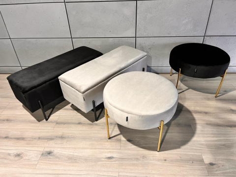 PUFA kufer Lugano LUZZI GREY VELVET 95 PUFA kufer Lugano LUZZI GREY VELVET 95