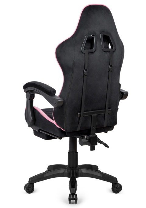 Fotel obrotowy gamingowy XL POKER PRO PINK ALCANTARA