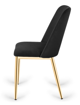 Krzesło tapicerowane GOTI BLACK VELVET GOLD