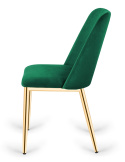 Krzesło tapicerowane GOTI GREEN VELVET GOLD