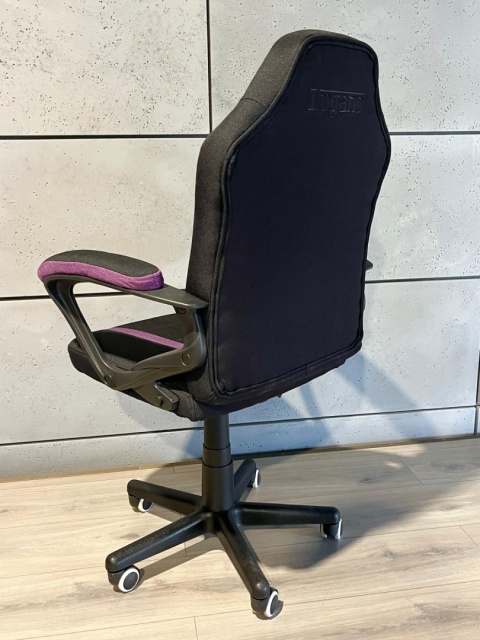 Fotel obrotowy do biurka MARIO BLACK PURPLE Fabric Fotel obrotowy do biurka MARIO BLACK PURPLE Fabric
