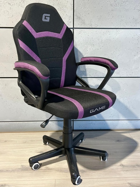 Fotel obrotowy do biurka MARIO BLACK PURPLE Fabric Fotel obrotowy do biurka MARIO BLACK PURPLE Fabric