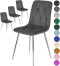 Krzesła tapicerowane BORGO VELVET SILVER zestaw 4 sztuk kolory do wyboru