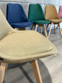 Krzesło skandynawskie MONZA GRANDE BEIGE FABRIC