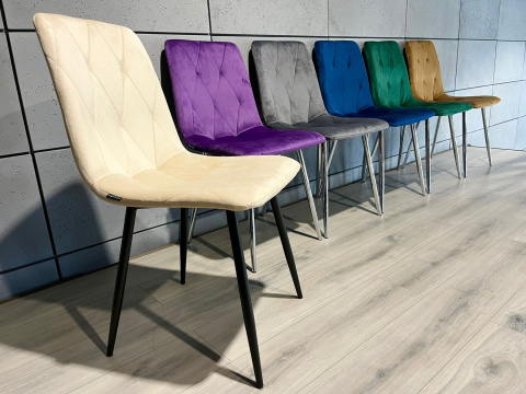 Krzesło tapicerowane BORGO VELVET BEIGE Krzesło tapicerowane BORGO VELVET BEIGE