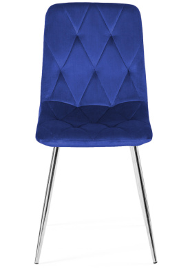 Krzesło tapicerowane BORGO VELVET BLUE SILVER