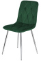 Krzesło tapicerowane BORGO VELVET GREEN FOREST SILVER