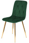 Krzesło tapicerowane BORGO VELVET GREEN FOREST GOLD