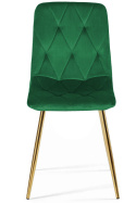 Krzesło tapicerowane BORGO VELVET GREEN GOLD