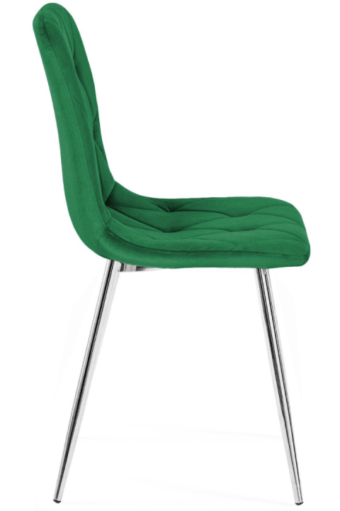 Krzesło tapicerowane BORGO VELVET GREEN SILVER Krzesło tapicerowane BORGO VELVET GREEN SILVER