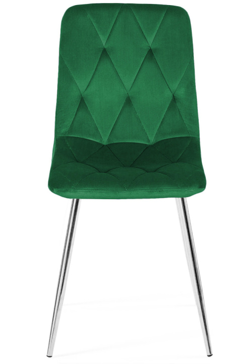 Krzesło tapicerowane BORGO VELVET GREEN SILVER Krzesło tapicerowane BORGO VELVET GREEN SILVER
